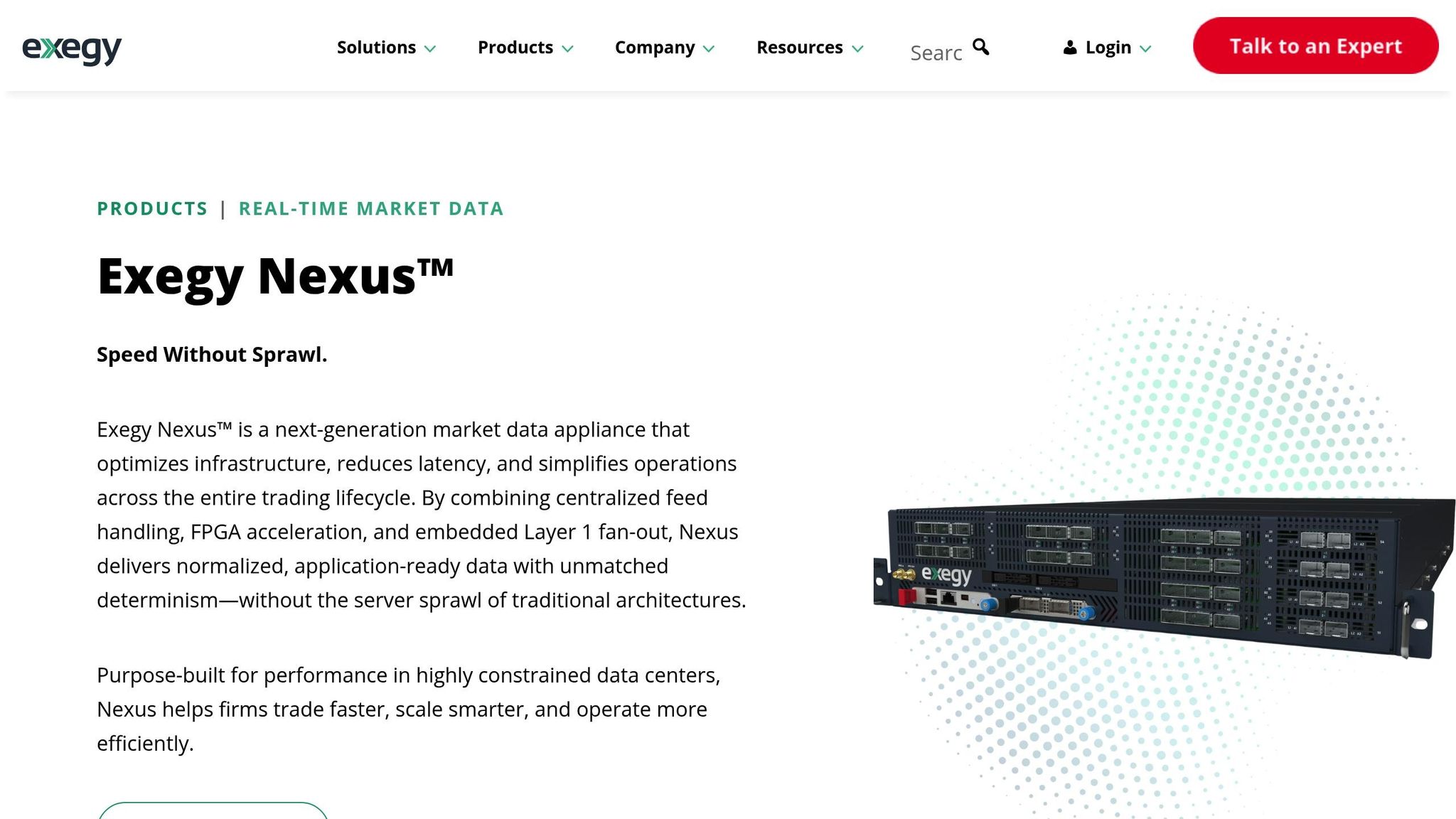 Exegy Nexus SmartNIC